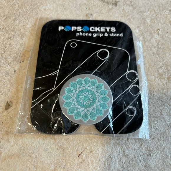 Pop Socket for Phone Turquoise Mandela New - Picture 1 of 2